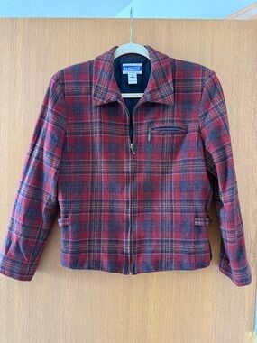 Vintage Pendleton 100% Virgin Wool Plaid Jacket – Size 12